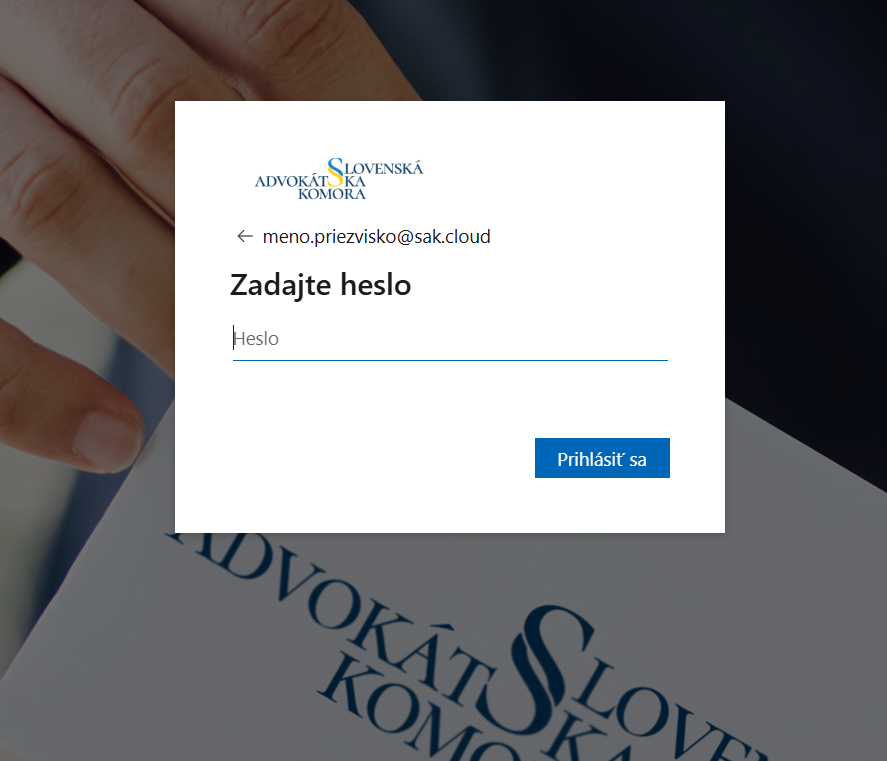 Obnova hesla pre sak.cloud konto