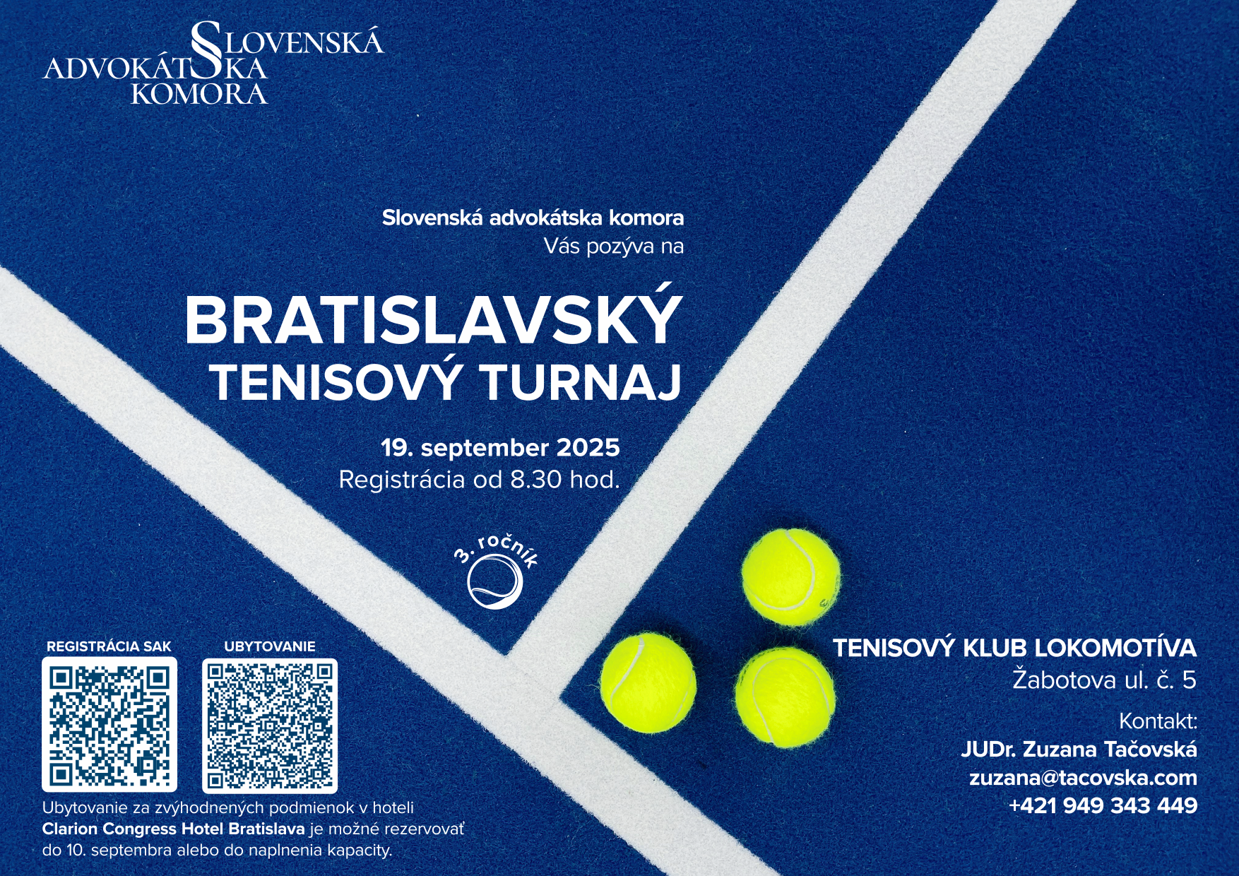 Pozvánka na III. ročník Bratislavského tenisového turnaja 2025